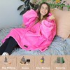 Catalonia Oversized Fleece Flannel Blanket Hoodie Sweatshirt for Women Men, Warm Wearable Blanket Pullover Adult, Cozy Christmas Gift for Wife Woman - 3 of 4
