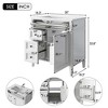 Vynxaria 30'' Bathroom Vanity with Top Sink, Modern Bathroom Storage Cabinet with 2 Drawers and a Tip-out Drawer - 3 of 4