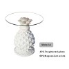 Moda Furnishings Outdoor White Glass Round Coffee Table - 4 of 4