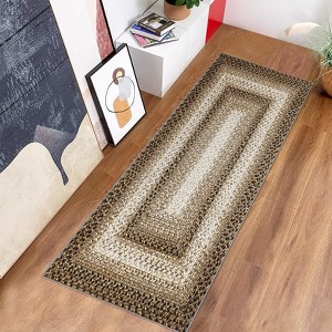 Indoor Modern Imitation Weaving Textured Area Rugs for Bedroom Living Room Abstract Easy Care Washable Soft Low Pile Non Slip Carpet - 1 of 4