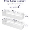 Attop Shower Shelves - 2-Pack Adhesive Shower Organizers, Rust-Resistant Metal Shelves, No Drilling Bathroom Organization and Storage Racks, White - 2 of 4
