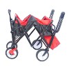 Racxily folding wagon Collapsible Outdoor Utility Wagon, Heavy Duty Folding Garden Portable Hand Cart, Drink Holder, Adjustable Handles - 4 of 4