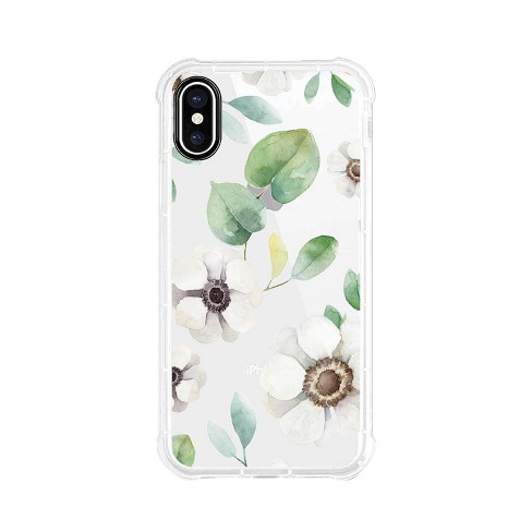 OTM Essentials Apple iPhone 11Pro Max/XS Max Tough Edge Florals & Nature  Clear Case - White Anemone Flowers