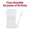 Smarty Had A Party White Baroque Plastic Dinner Forks - 480 pcs - 4 of 4