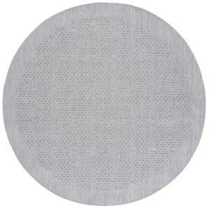 Milos MLO112 Power Loomed Indoor/Outdoor Area Rug - Grey - 6'7"x6'7" - Safavieh - 1 of 4