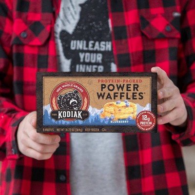 Kodiak Protein-Packed Power Waffles Blueberry Frozen Waffles - 8ct