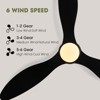 Ludomide Flush Mount Ceiling Fans with Lights, 52 Inch Low Profile Ceiling Fan with Remote Control for Bedroom - 2 of 4