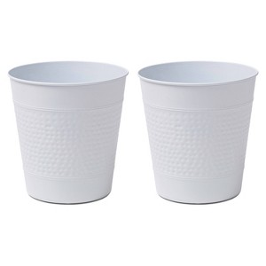 happimess Riley Modern Classic Hammered Steel Accent 2-Gallon Wastebasket - 1 of 4