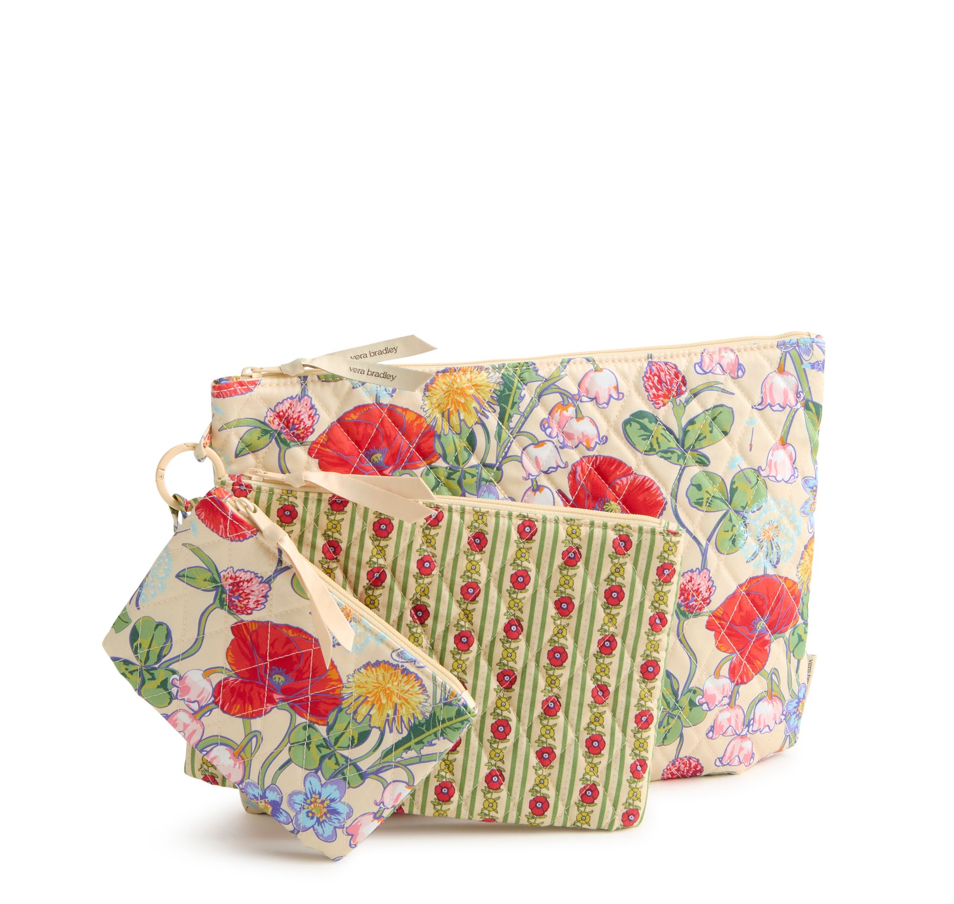 Vera Bradley 3点 トラベルポーチセット Vera Bradley Women's Premium Cotton 3-Pouch Organizer Set : Target