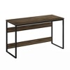 Furinno Modern 52" Wide Computer Desk Metal Frame Writing Study Laptop Table Home Office Workstation,Columbia Walnut - image 3 of 4