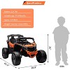 Kids Ride On Car, 12V Ride On UTV with Dual Motors, Remote Control & All-Terrain Tires, LED Lights & Spring Suspension - 3 of 4