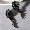 SOHI Women's Black Crystal Drop Earrings - 2 of 3