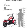 Jojoka Electric Motorcycle for Kids, 24v Dirt Bike Electric with Led Lights, Rear Brake, Leather Seat, Two Speed Max Up to 14MPH - 4 of 4