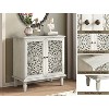 2-Door Sideboard Vintage Accent Cabinet Entryway Console Table Kitchen Storage Cabinet Buffet Cabinet with Adjustable Shelf - ModernLuxe - 4 of 4