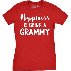 Womens Happiness Is Being a Grammy Funny T shirt Gift Grandmother For Grandma - Crazy Dog Women's T Shirt - 1 of 4