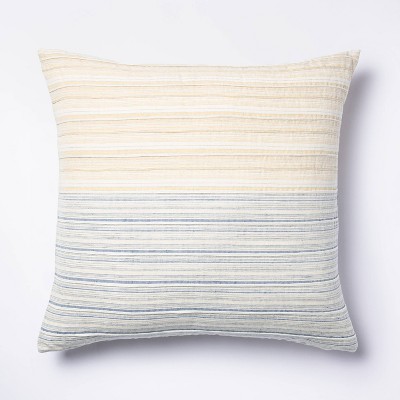 Pleated Square Throw Pillow Yellow/Blue - Threshold™ designed with Studio McGee
