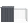 vidaXL Chicken Cage Anthracite Galvanized Steel Large Durable - Anthracite 43.3" x 79.1" x 43.3" - 4 of 4