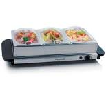 MegaChef Buffet Server & Food Warmer With 3 Sectional Trays
