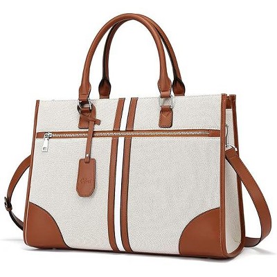 CLUCI Leather Briefcase for Women 15.6 Inch Laptop Business Computer Ladies Work Handbag