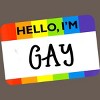 Adult Design By Humans Hello I'm Name Tag Rainbow Pride By MINHMINH Racerback Tank Top - 2 of 2