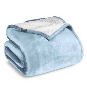 Faux Shearling Fleece Blanket by Bare Home - 1 of 4