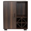 Sunnydaze Indoor Lavina Wine Cabinet with Glass and Bottle Storage Shelves - Coffee Brown - 4 of 4