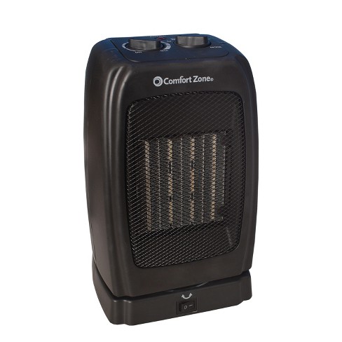 Comfort Zone 1500 Watt Electric Oscillating Digital Control Portable  Ceramic Heater Cz448e Black : Target