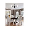 Elegant Lighting Briggs 26 inch flush mount in black with clear shade - 2 of 4