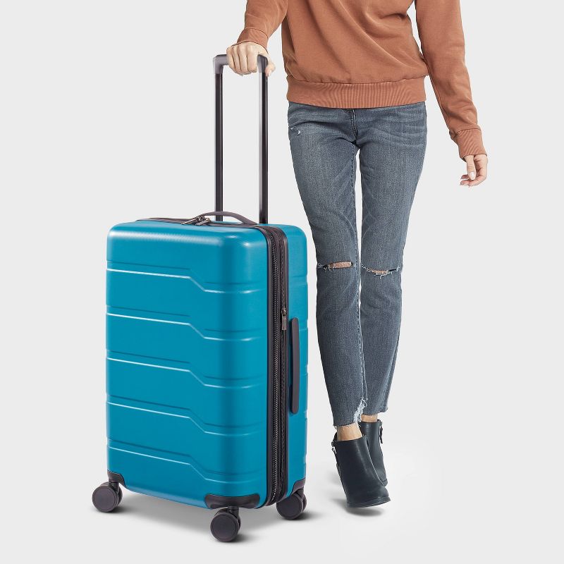 Hardside Medium Checked Suitcase - Open Story™, 3 of 8