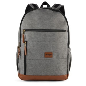 backpack with laptop sleeve target Wrangler Multi Pocket Backpack for Men & Women, Heather Grey Daypack for  Travel w/Padded Laptop Sleeve