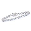 Designs By Gioelli Sterling Silver Created Aquamarine Tennis Bracelet - 3 of 3