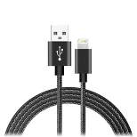 Ampd - Volt Plus Usb A To Apple Lightning Braided Cable 6ft - Black