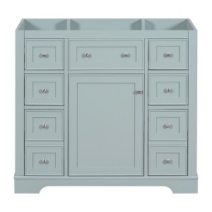 36'' Bathroom Vanity, Bathroom Sink Vanity With Adjustable Shelves, Drawer Divider, 6 Drawers - 1 of 4