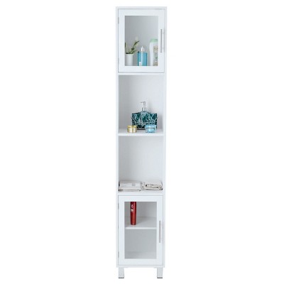 Costway 71'' Tall Tower Bathroom Storage Cabinet Organizer Display Shelves  Bedroom Grey\brown\black : Target