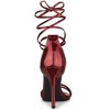 Allegra K Women's Open Toe Lace Up Stiletto Heels Sandals - 3 of 4