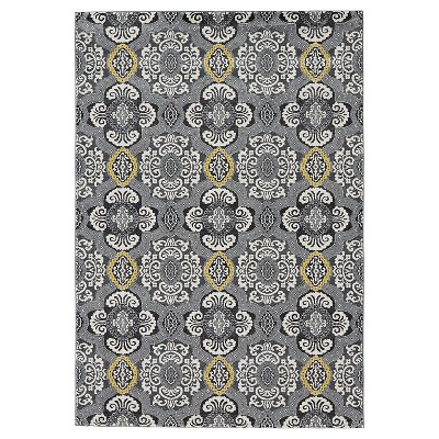 2'2"x4' Geometric Woven Accent Rugs Gray Skies - Weave & Wander