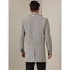 Lars Amadeus Men's Herringbone Printed Notched Double Breasted Pea Coats - 3 of 4