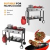 ROVSUN 3 Burner Outdoor Propane Gas Stove with Ignition, Regulator & Shelf, 225,000 BTU Powerful Stand Cooker for Backyard Patio Cooking Home Brewing - 4 of 4