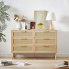 Vynxaria Natural  with rattan drawers Decorative Storage Cabinet with Rattan Doors - 2 of 4