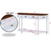 Grungis Wood Console Table with Storage for Entryway,Circular Half Moon Sofa Table with Open Shelf and 2 Drawers - 2 of 4