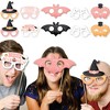 Big Dot of Happiness Pastel Halloween Glasses and Masks - Paper Card Stock Pink Pumpkin Party Photo Booth Props Kit - 10 Count - 2 of 4