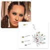 Unique Bargains Eye-catching Face Rhinestone Stickers White Purple 1 Pc - image 4 of 4