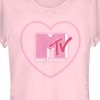 Juniors Womens MTV Valentine's Day Neon Heart Logo T-Shirt - 2 of 4