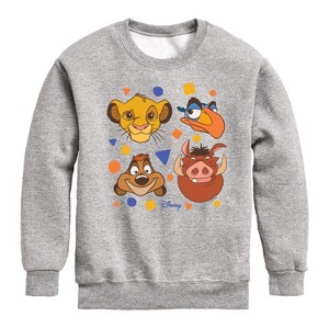 Boys' - Disney - Simba, Pumbaa, Timon, & Zazu Graphic Long Sleeve Fleece Sweatshirt - 1 of 4