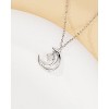 Molenia Moon Moonstone Necklace for Women, 14k Gold Plated/925 Sterling Silver Cats Eye Stone Moon Pendant Healing Stone, Dainty Crescent Jewelry - 3 of 4