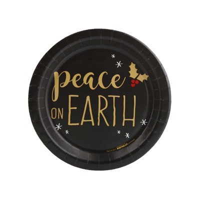 24ct "Peace on Earth" Dessert Plate