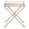 Kate and Laurel Madeira Rectangle Metal Tray Table, 21x14x26, Satin Gold - image 3 of 4