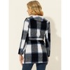INSPIRE CHIC Women's Shawl Collar Check Belted Wrap Plaid Coat with Pockets - 4 of 4