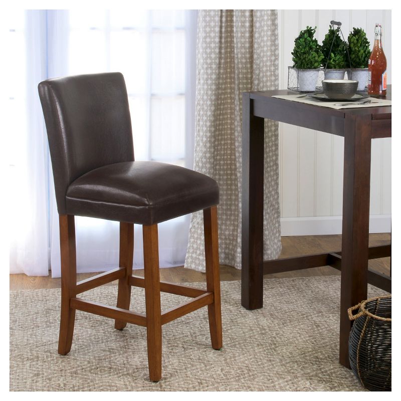 29" Faux Leather Barstool - HomePop, 2 of 5