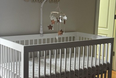Ashton 4-in-1 Convertible Crib - Grey Solid Pinewood Greenguard Gold Certified